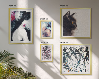 Wanddecoratie compositie Stijlvolle abstracte portretten