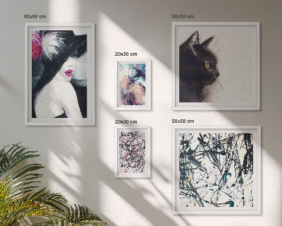 Wanddecoratie compositie Stijlvolle abstracte portretten