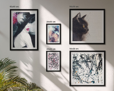 Wanddecoratie compositie Stijlvolle abstracte portretten