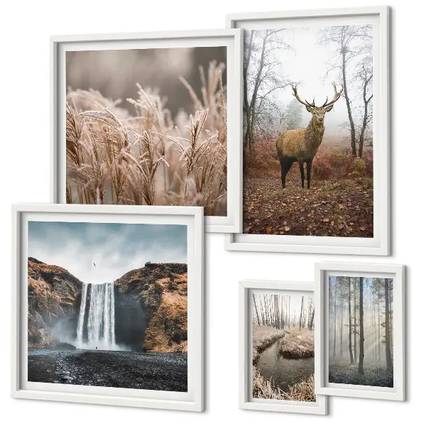 Wanddecoratie compositie met natuurlandschappen