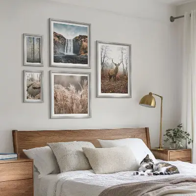 Wanddecoratie compositie met natuurlandschappen