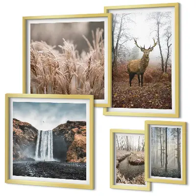 Wanddecoratie compositie met natuurlandschappen