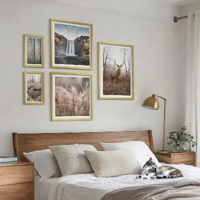 Wanddecoratie compositie met natuurlandschappen