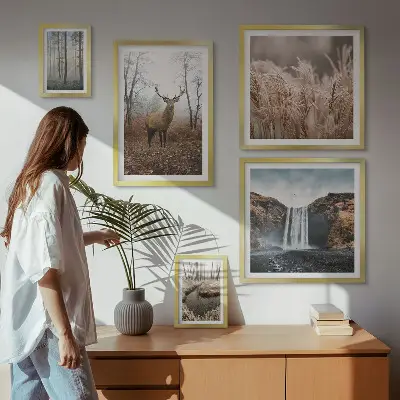 Wanddecoratie compositie met natuurlandschappen