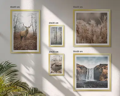 Wanddecoratie compositie met natuurlandschappen