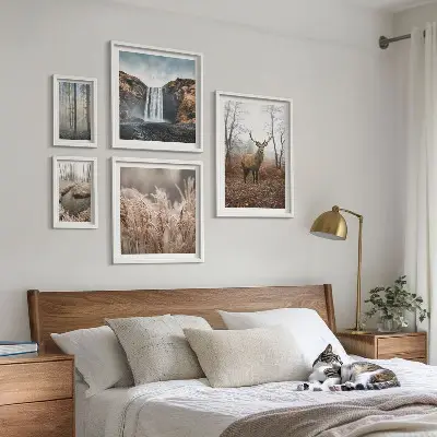 Wanddecoratie compositie met natuurlandschappen