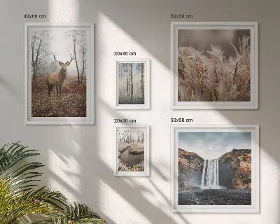 Wanddecoratie compositie met natuurlandschappen