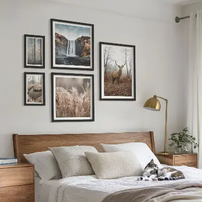Wanddecoratie compositie met natuurlandschappen