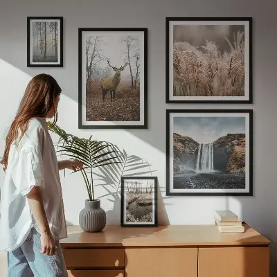Wanddecoratie compositie met natuurlandschappen