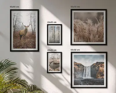 Wanddecoratie compositie met natuurlandschappen