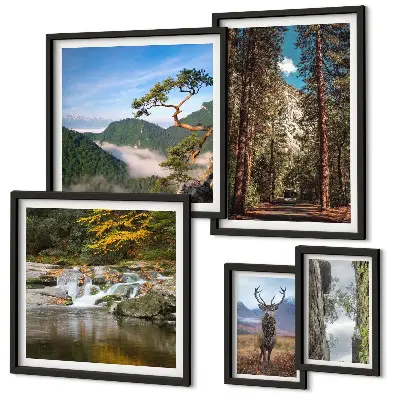 Gallery wall berglandschappen en ongerepte natuur