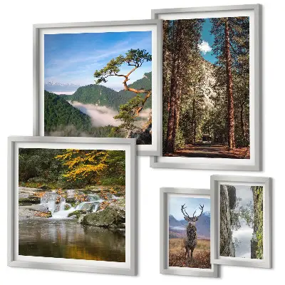 Gallery wall berglandschappen en ongerepte natuur