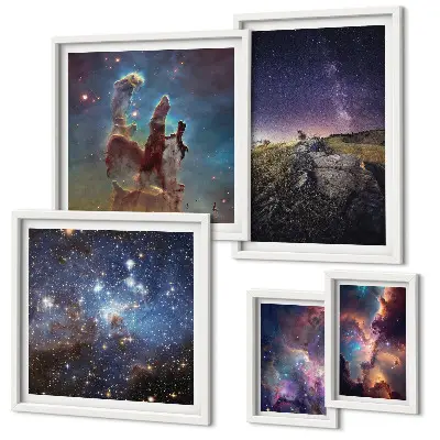 Gallery wall Kosmische landschappen van sterrenstelsels