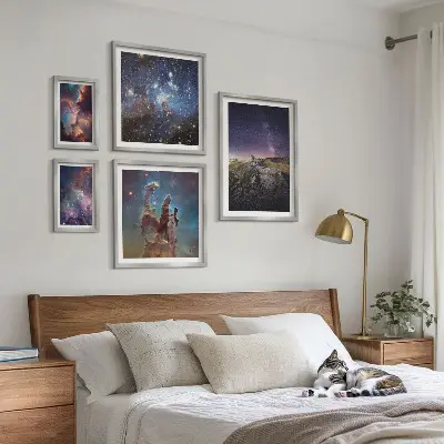 Kosmische sterrenstelsel landschappen galerijmuur