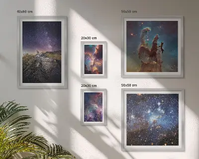 Kosmische sterrenstelsel landschappen galerijmuur