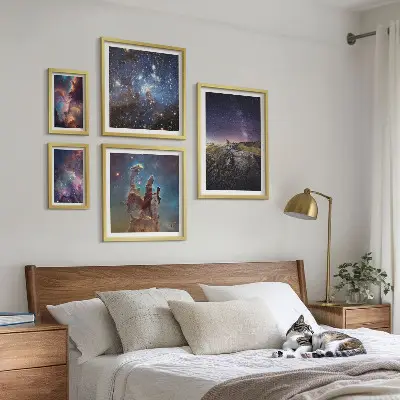 Kosmische sterrenstelsel landschappen galerijmuur