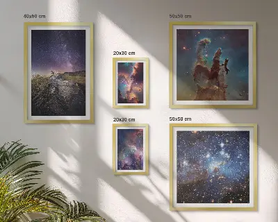 Kosmische sterrenstelsel landschappen galerijmuur