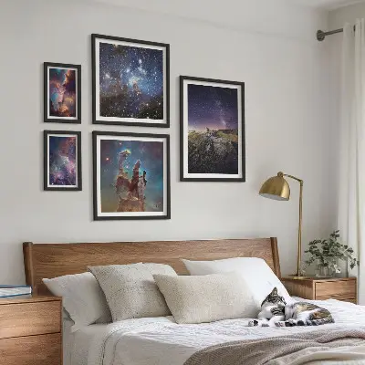 Kosmische sterrenstelsel landschappen galerijmuur