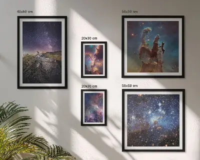 Kosmische sterrenstelsel landschappen galerijmuur