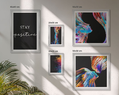 Gallery wall Kleurrijke positieve abstracties