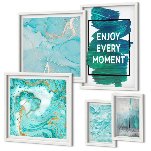 Wanddecoratie compositie Abstracte composities met opschriften
