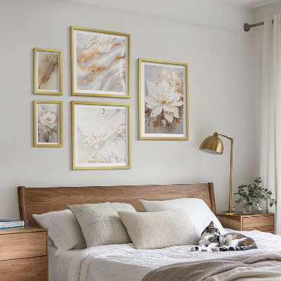 Moderne schilderijen set Elegante bloemstukken