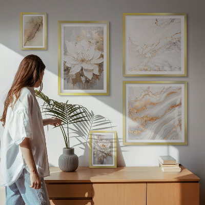 Moderne schilderijen set Elegante bloemstukken