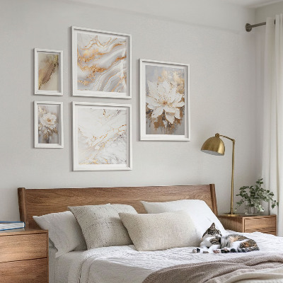 Moderne schilderijen set Elegante bloemstukken
