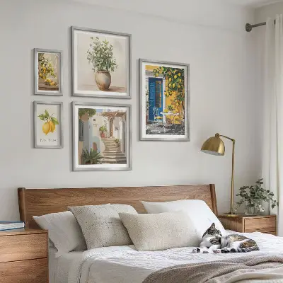 Gallery wall Inspiratie voor een citrusachtige stijl