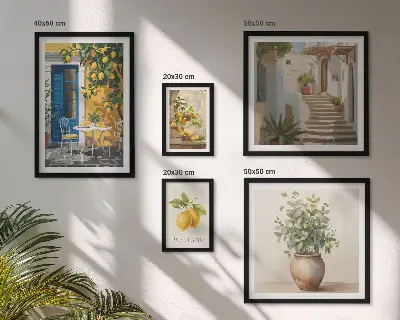Gallery wall Inspiratie voor een citrusachtige stijl