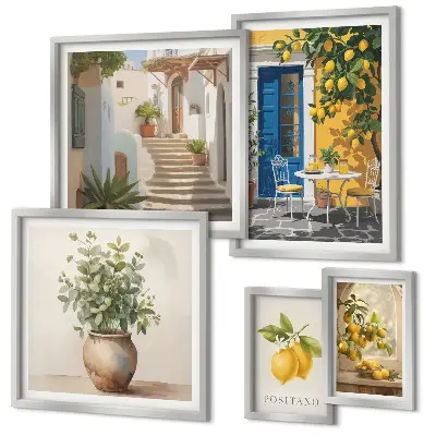 Gallery wall Inspiratie voor een citrusachtige stijl