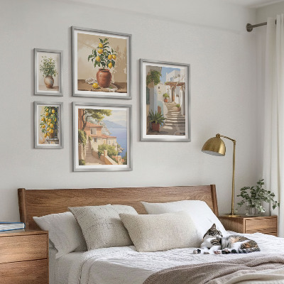 Moderne schilderijen set Stijlvolle kamerplanten