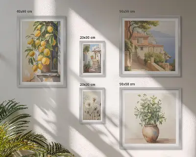 Gallery wall met mediterrane citrusaccenten