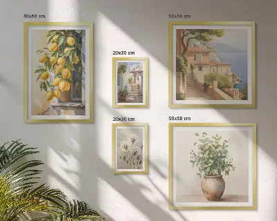 Gallery wall met mediterrane citrusaccenten