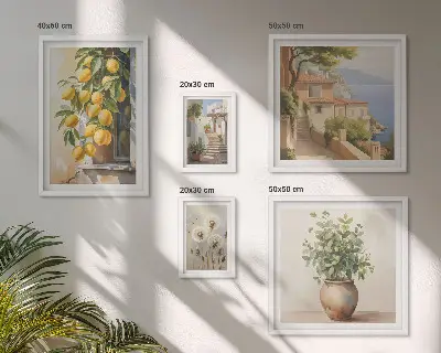 Gallery wall met mediterrane citrusaccenten