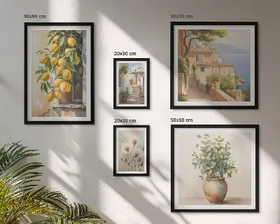 Gallery wall met mediterrane citrusaccenten