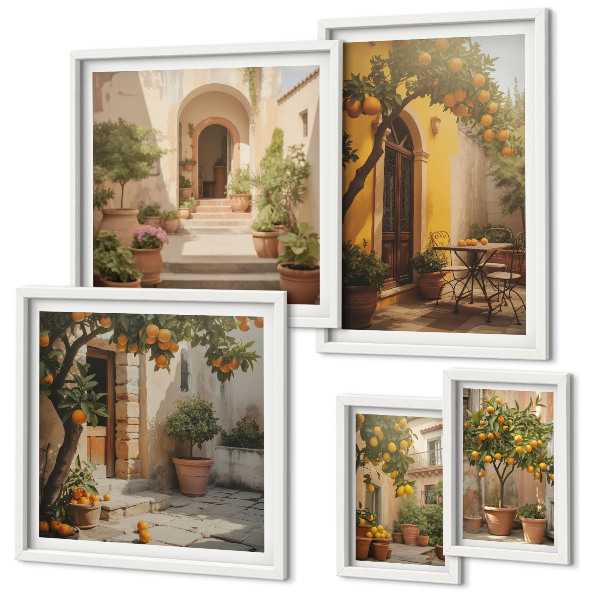 Gallery wall Charmante oranje straten