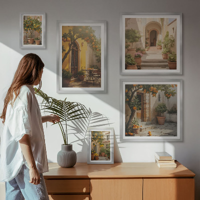 Gallery wall Charmante oranje straten
