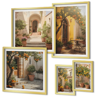 Gallery wall Charmante oranje straten