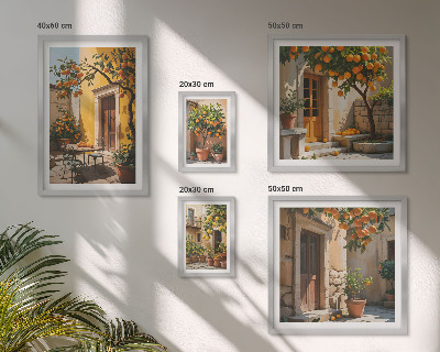 Wanddecoratie compositie Citrusvruchten in tuinen