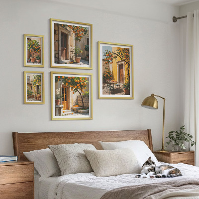 Wanddecoratie compositie Citrusvruchten in tuinen