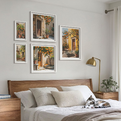 Wanddecoratie compositie Citrusvruchten in tuinen