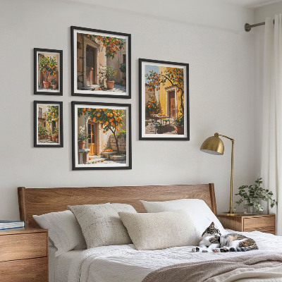 Wanddecoratie compositie Citrusvruchten in tuinen