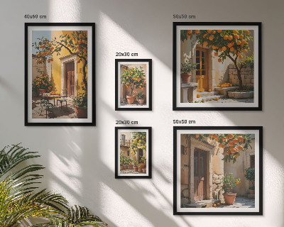 Wanddecoratie compositie Citrusvruchten in tuinen