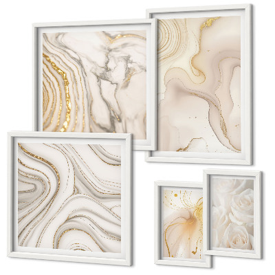 Gallery wall Abstracte beige composities