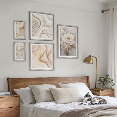 Gallery wall Bloemmotieven, abstracte elegantie