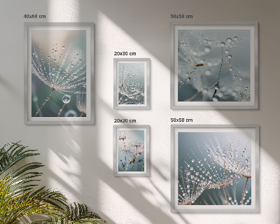 Wanddecoratie compositie Dewdrops minimalistische planten