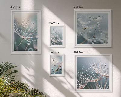 Wanddecoratie compositie Dewdrops minimalistische planten