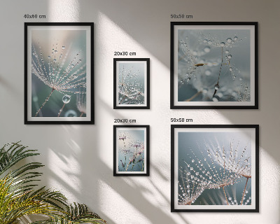 Wanddecoratie compositie Dewdrops minimalistische planten