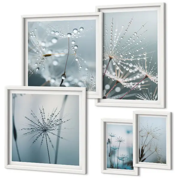 Gallery wall Waterdruppels op planten